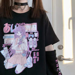 T-Shirt e-girl schwarz langarm schneiden