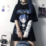 T-Shirt e-girl mit Manga-Print Gothic-Mädchen