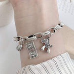 Armband e-girl Anhänger Pferd/Dollar