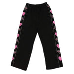 Hose e-girl schwarz Herzmotiv rosa