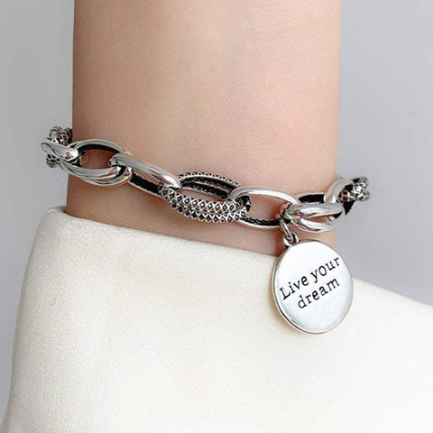 Armband e-girl Anhänger "lebe deinen Traum"