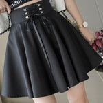 Mini-Jupe gothic noir taille Haute Look dark gothic