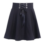 Mini-Jupe gothic noir taille Haute Look dark gothic